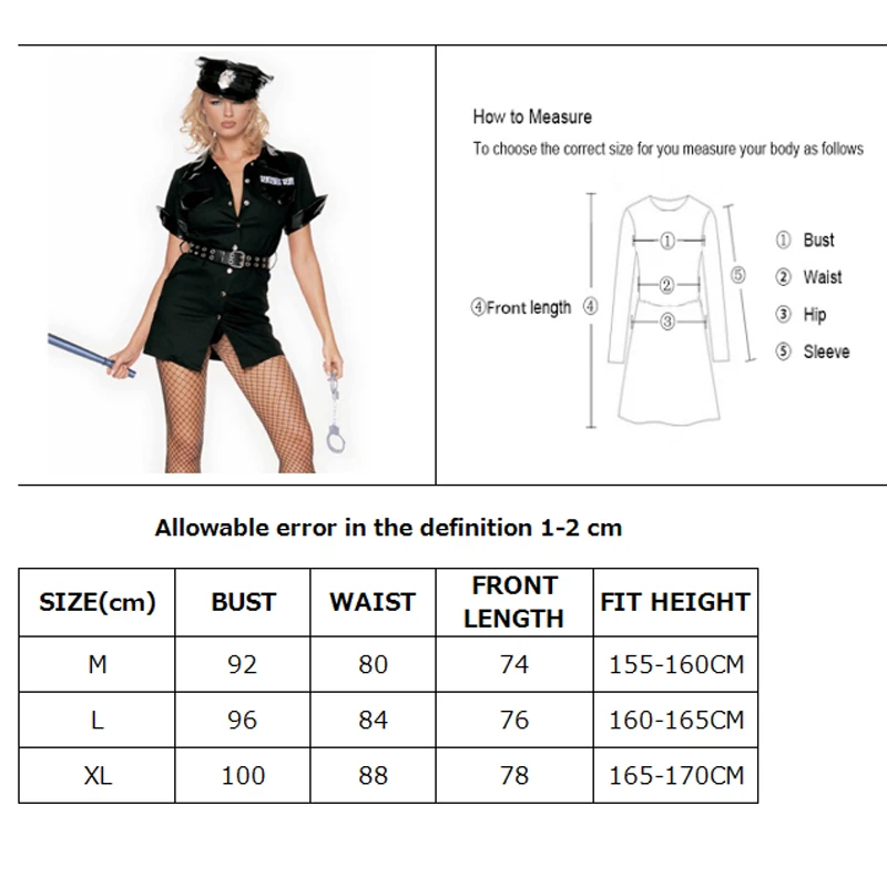 Женский наряд полицейского шерифа костюм офицера ночного клуба соблазнительная