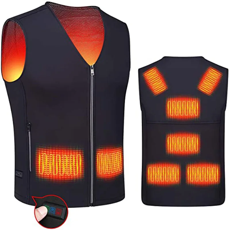 

2020 Men Women Smart heating Vest Cotton USB Infrared Electric Heating Vest Outdoor activities Thermal Winter Warm Jacket heated