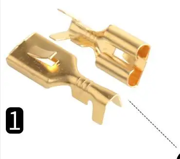 50 шт. 6,3 мм обжимной терминал гнездовой лопатой разъем - Цвет: 50pcs NO1