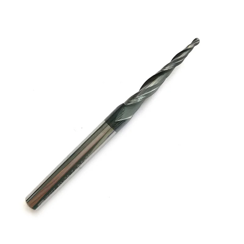 

1x Taper Ball Nose End Mill Spiral CNC Router Bit Milling Cutter 2 Flutes HRC55