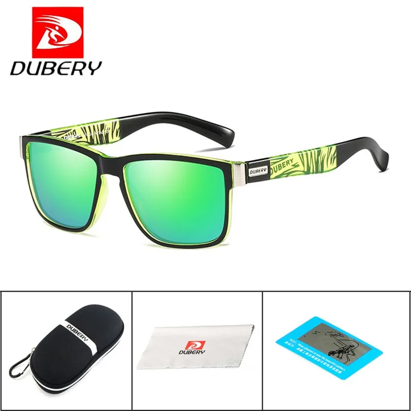 

DUBERY Spuare Mirror Summer Brand Design Polarized Sunglasses Men Driver Shades Coating Fashion Square Male Summer UV400 Oculos