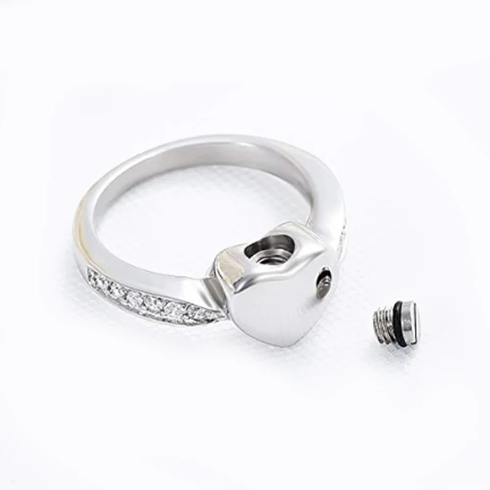 Кремация ювелирные изделия хрустальное сердечко кольцо для пепла Keepsake палец