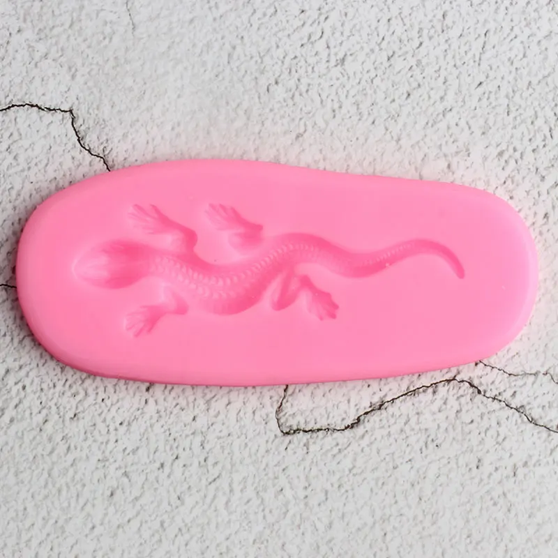 Гибкая силиконовая форма Gecko в виде ящерицы полимерная глина конфеты помадка