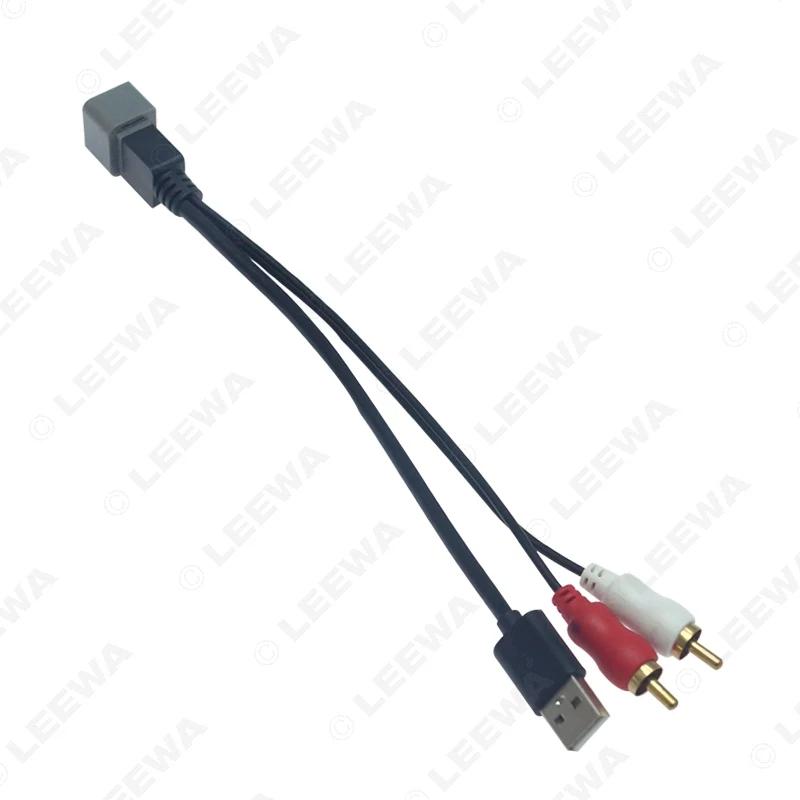 LEEWA автомобильный 2 RCA штекер USB A адаптер преобразователь Аудио Кабель AUX для Nissan