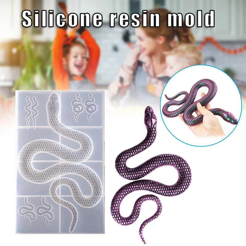 

New Snake Epoxy Resin Mold Reusable DIY Silicone Mould Handicraft Making Supplies for Home Kitchen