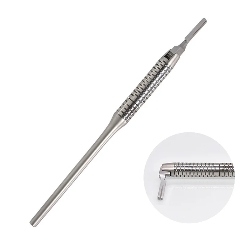 

Dental Scalpel Handle Adjustable 180 degree Rotation Surgical Operation Knife Handle Stainless steel Oral implant Tools 16cm