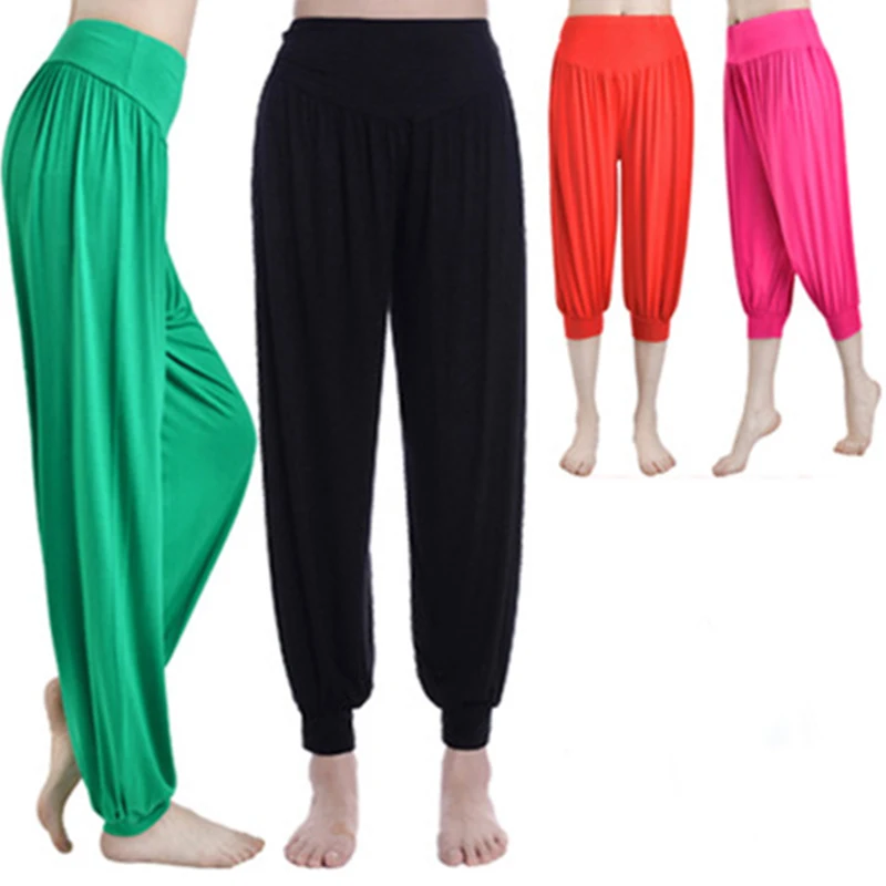 

New women large size casual Modal harem pants lady Dance practice pants yoga suit plus size Long Trousers Bloomers dancewear