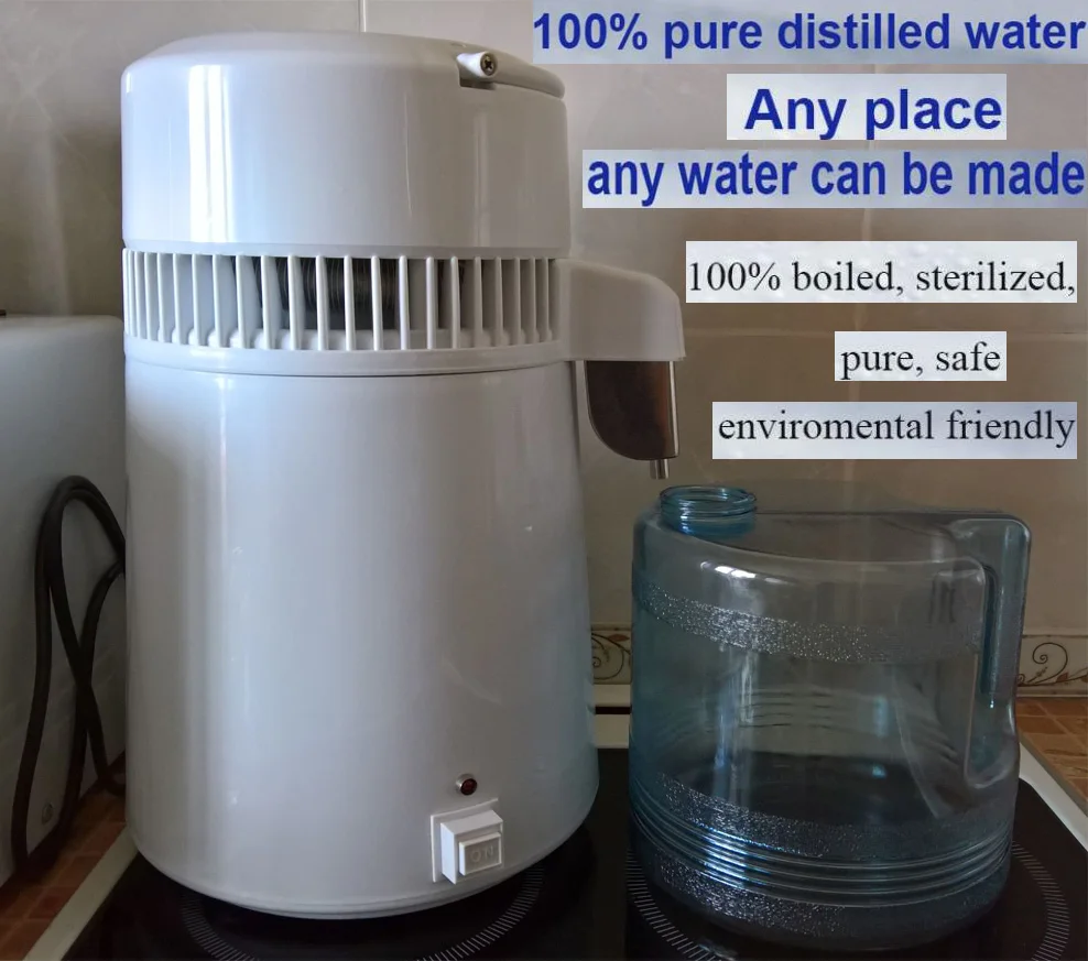 Дистиллятор для чистой воды 4 л аппарат дистилляции очиститель из нержавеющей