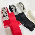 2cps ремни Стразы логотип скользящий бюстгальтер ремни застежка для ремня бюстгальтер плечевой ремень женское нижнее белье бюстгальтер аксессуары