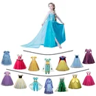Disney платье для маленьких девочек платье для маленькой принцессы; Красота жасминовый, платье для малышки, платье для костюмированной вечеринки; Костюм Эльза и Анна; Детские платья для девочек вечерние Одежда