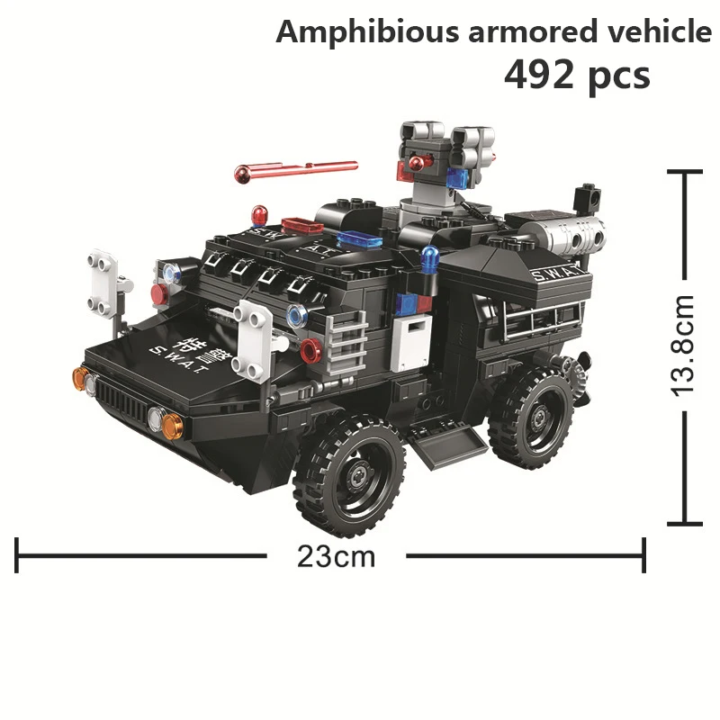 Городская полицейская станция спецназ комплектов военный автомобиль модель