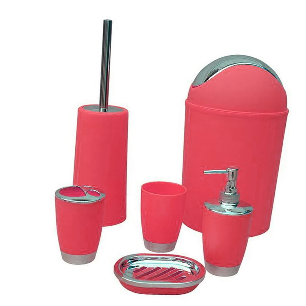 

Набор аксессуаров для ванной комнаты из 6 предметов, 8 цветов