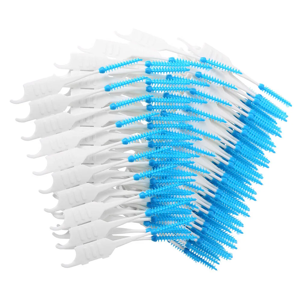 200 шт./кор. Пластиковые зубочистки силиконовые зубная нить для размещения между