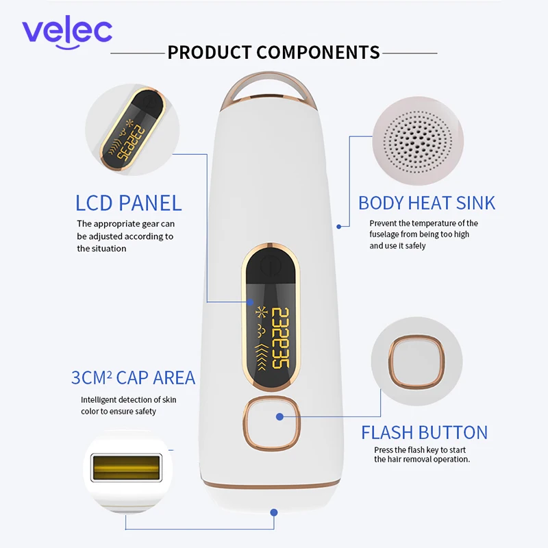 

9900000 Flashes Laser Epilator For Women Bikini Body Facial Hair Photoepilator IPL Hair Removal Epilator depiladora Dropship
