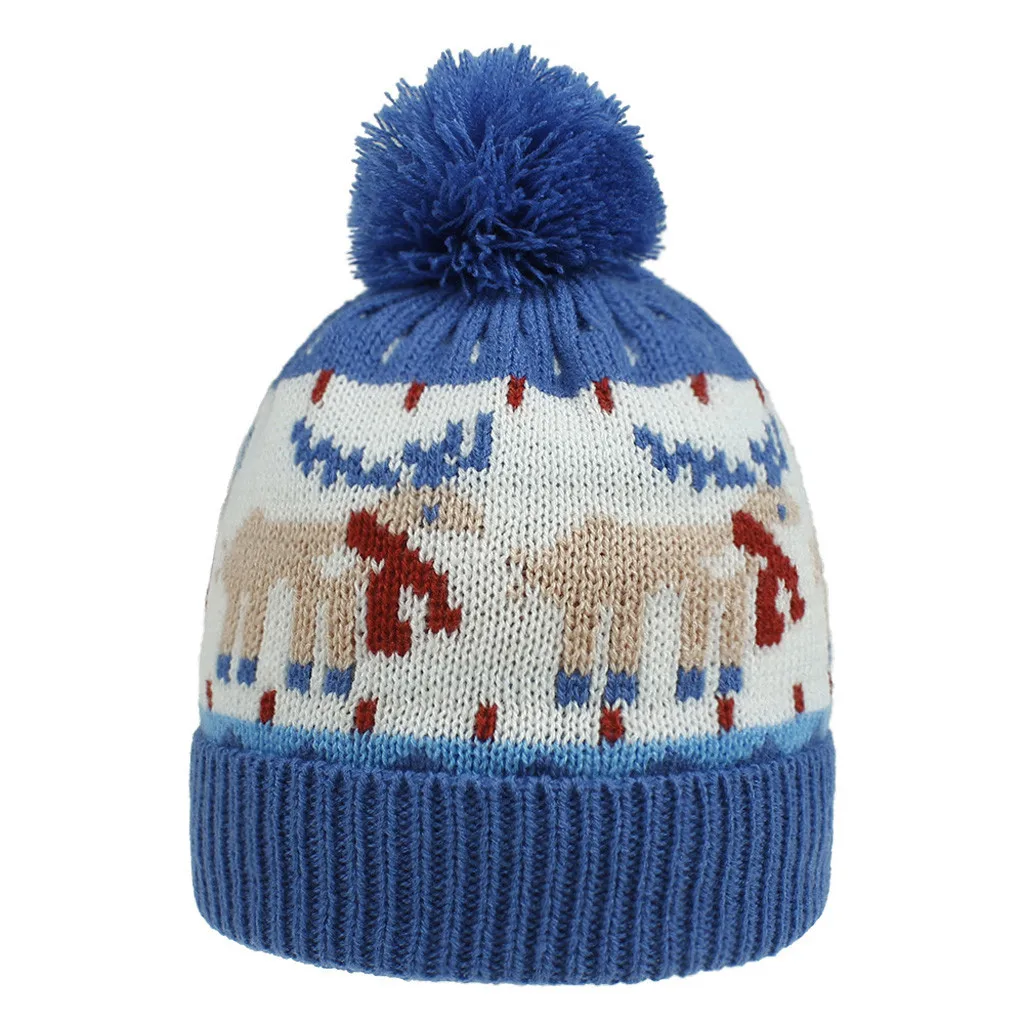 Детская шерстяная шапка Теплая вязаная с рисунком динозавра для мальчиков и