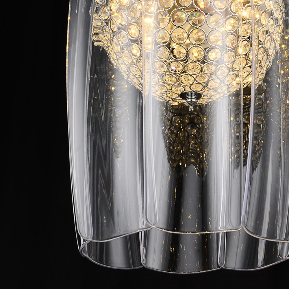 Затемнения 42 дюйма Хрустальный потолочный вентилятор люстра с Дистанционный