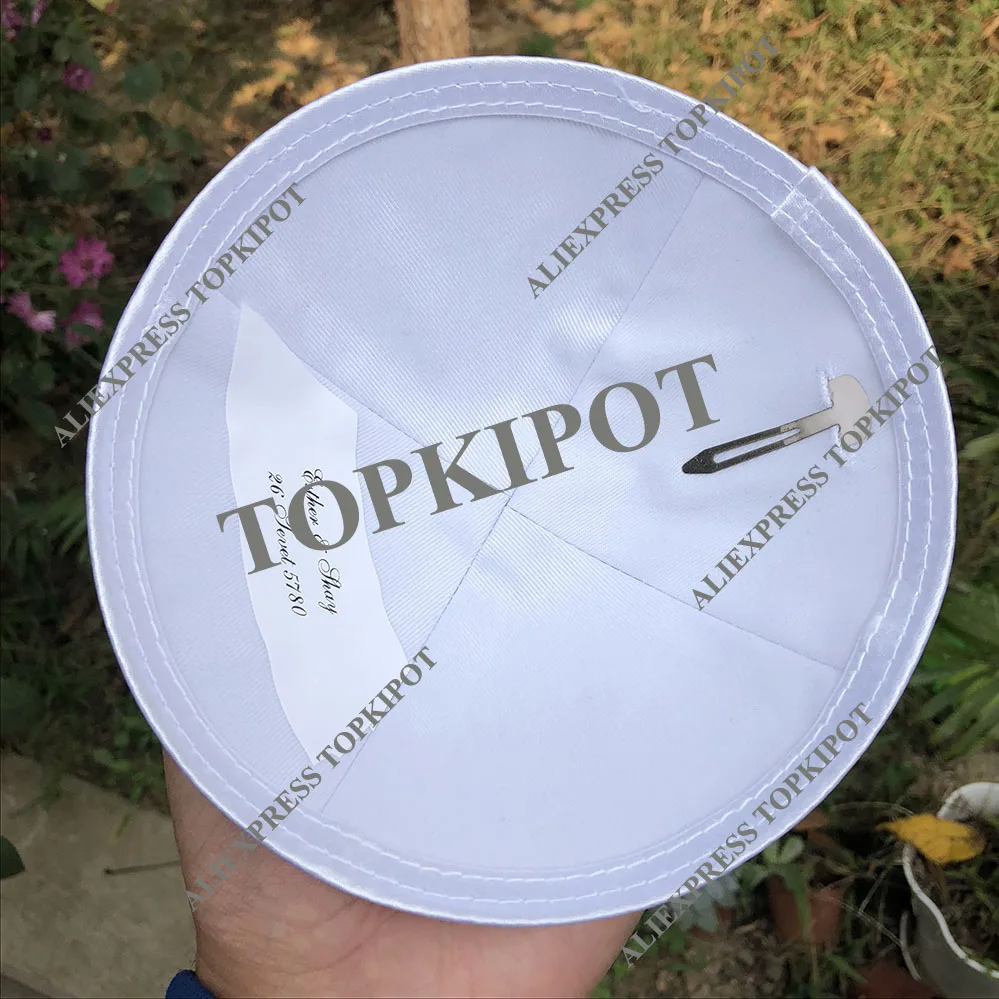 Персонализированные KIPAS, свадебные бархатные KIPOT, белые KIPPOT, KIPPAH шапки, YARMULKES, CIPA, еврейские шапки 36