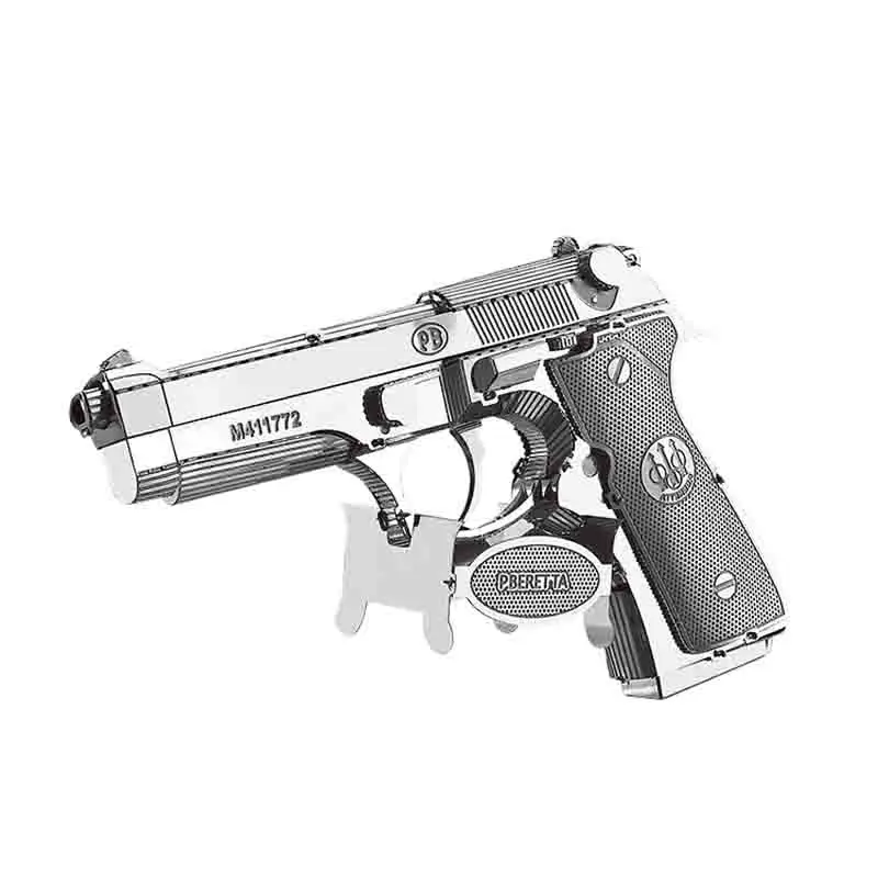 Металлическая головоломка пистолет 3d модель Beretta 92 металлический для взрослых