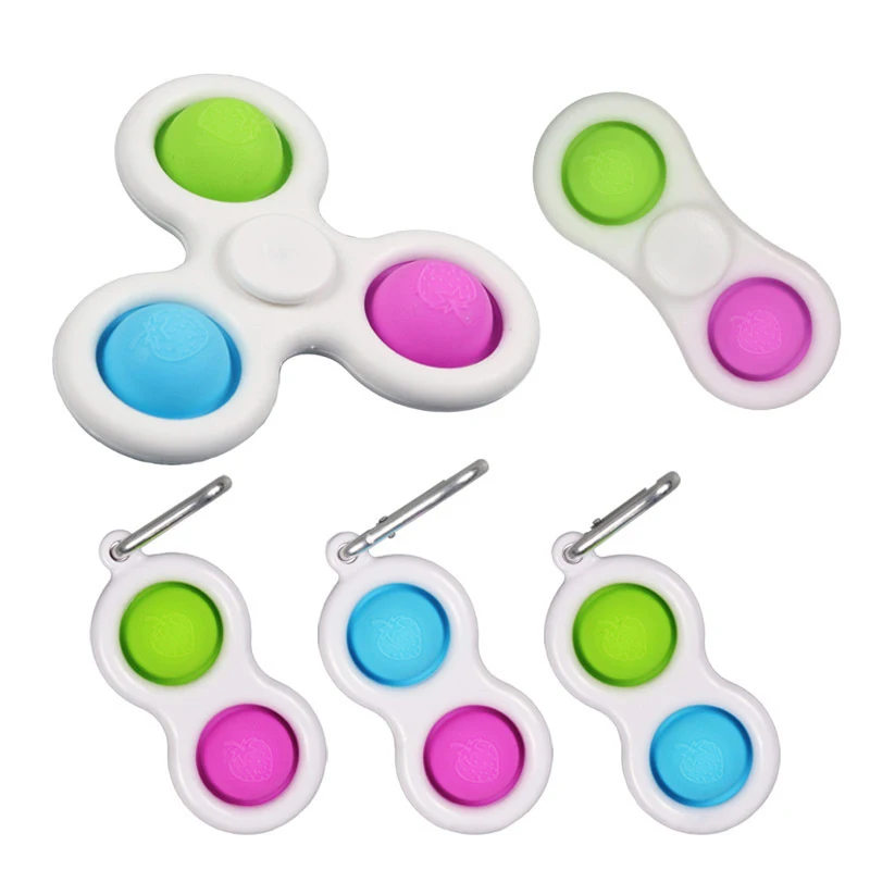 

New Decompression Silicone Toy Press Practice Board Finger Bubble Music Rodent Pioneer Keychain