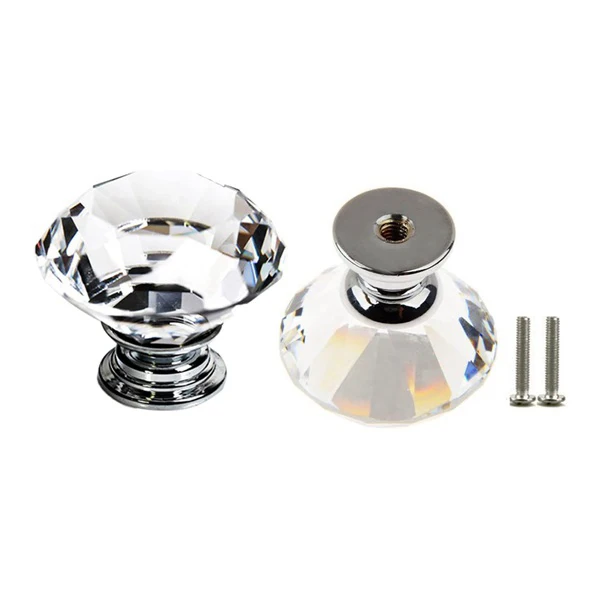 

Crystal Door Knobs,30 Pcs 30 mm Clear Glass Drawer Door Furniture Handles with Screws,for Kitchen Office Chest Cabinet