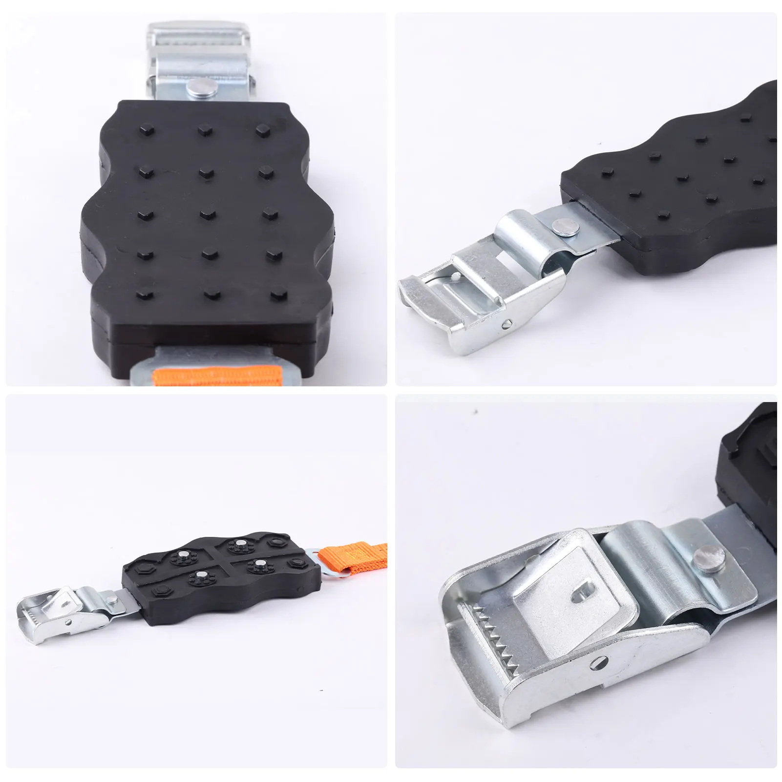 

Hot Sell 2PCS Car Snow Chains Anti-slip Universal Rubber Nylon Chain Rubber Anti-skid Chain Anti-skid Block Escape Belt