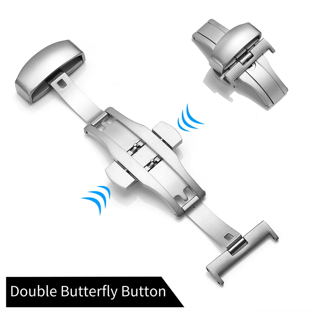 Ремешок для часов iStrap Butterfly Deploy мужской с Т-образной пряжкой 18 20 22 мм матовый