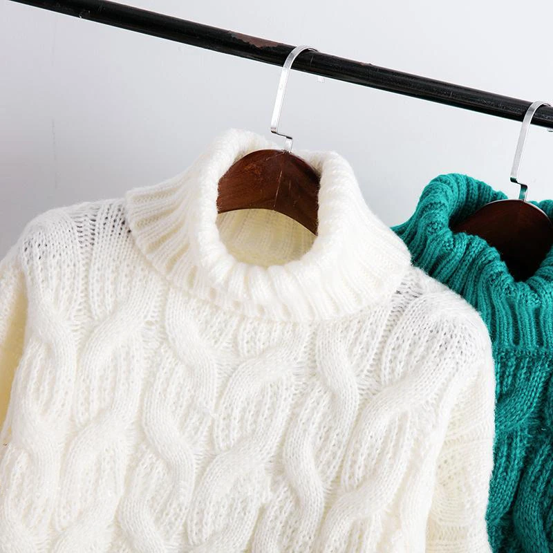 Turtleneck Sweaters Women 2019 Winter Fashion Knitwear Woman Knitted Pullovers Tops Femme Long Sleeve Pullover Loose | Женская одежда