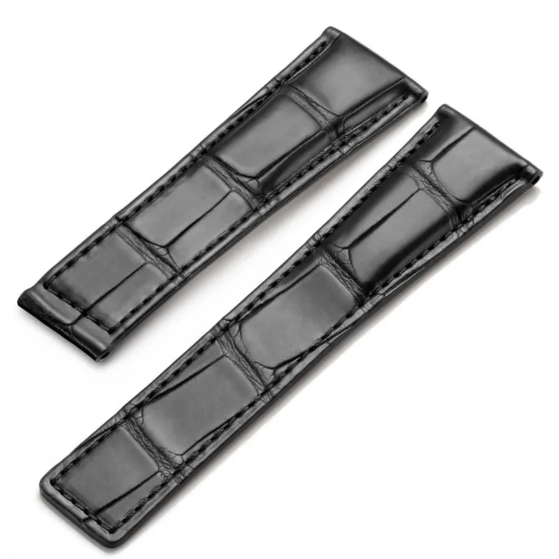 

FUYIJIA 19MM 20MM 22MM Alligator Watchbands Men Women Custom Top Brand Strap Crocodile Skin Watch Band Steel Folding Buckle Belt