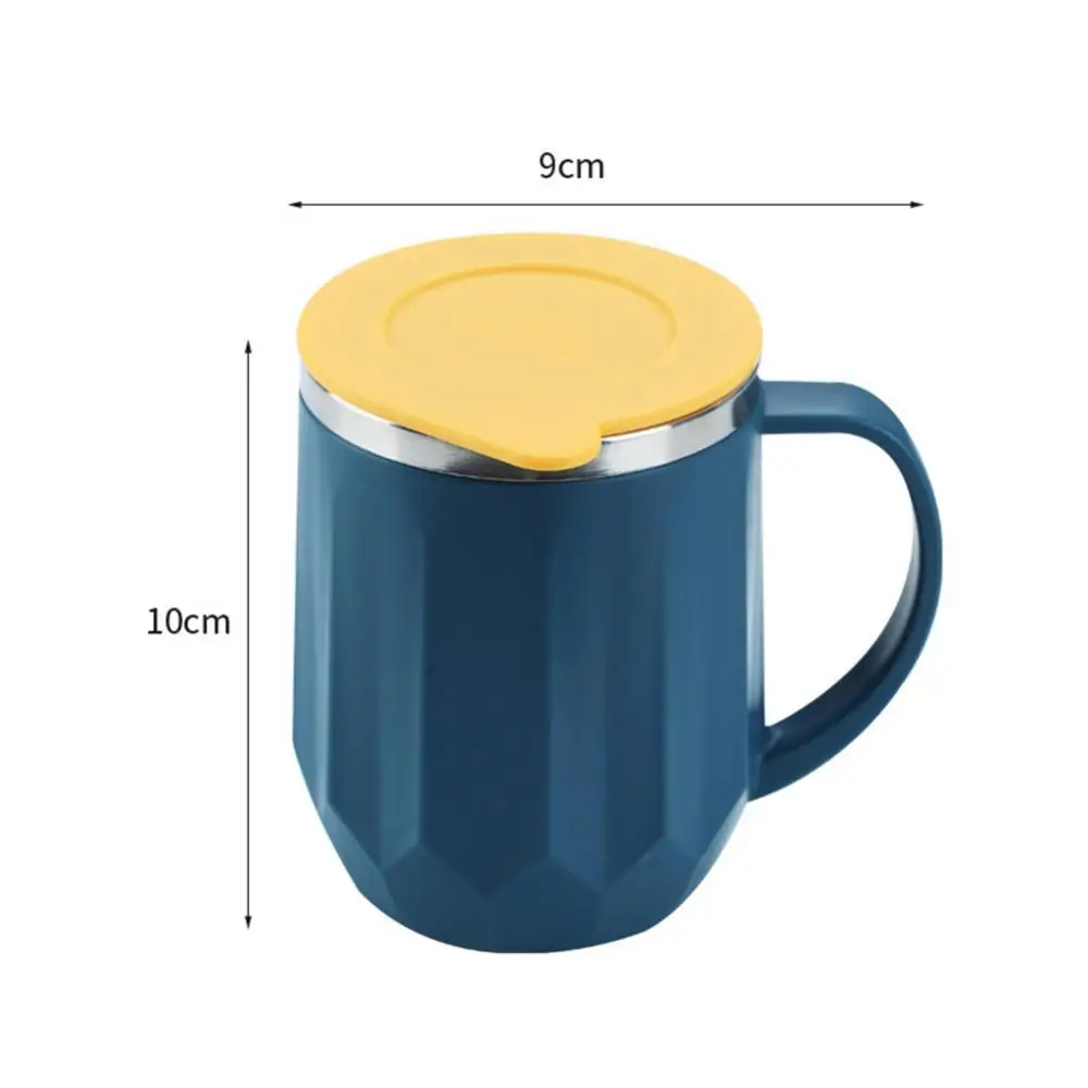 

Mug 400ml Creative Double Layer Water Cup Coffee Milk Insulated Mug With Lid Coffee Cup Water Bottles Canecas Drinkware