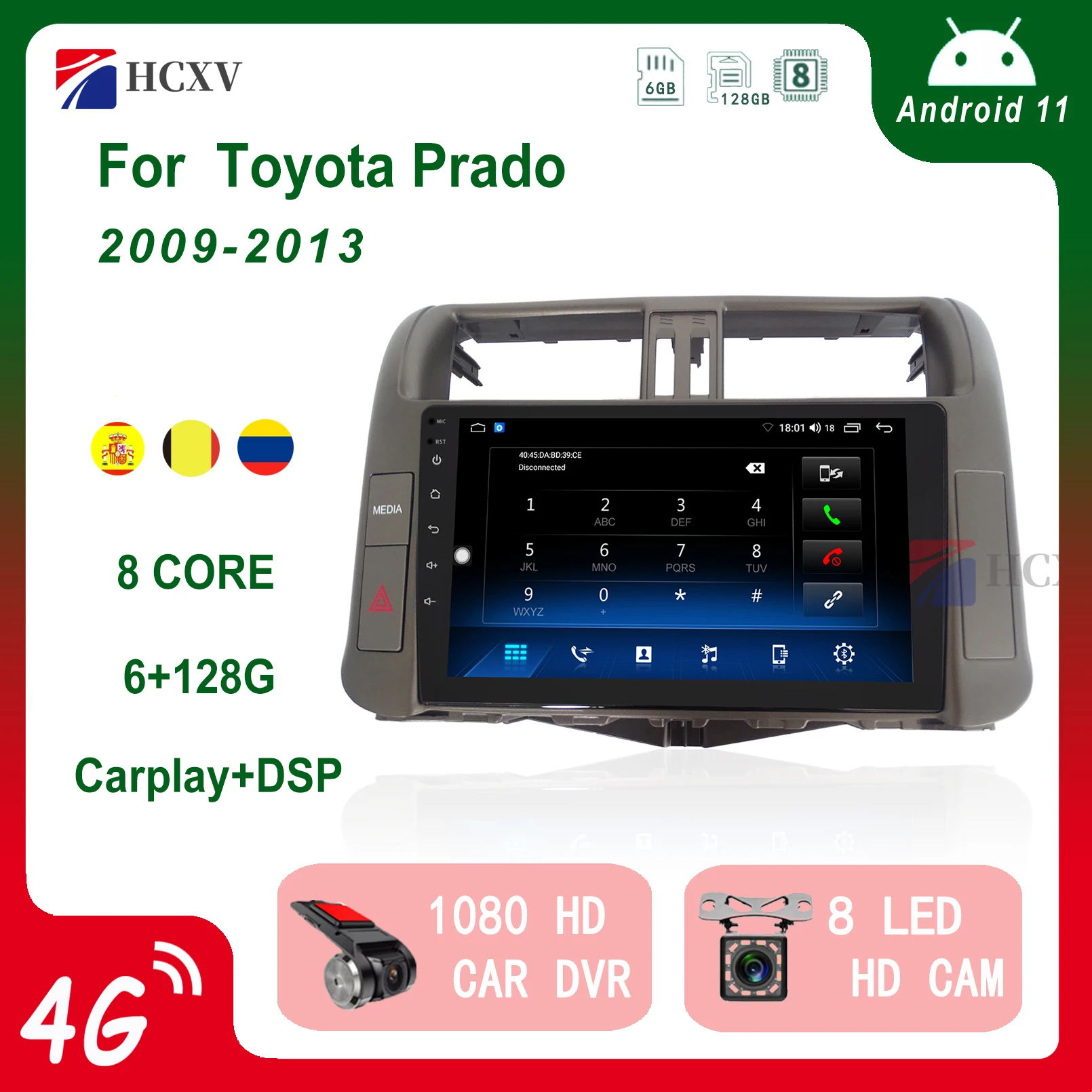 

Автомобильный радиоприемник HCXV Android мультимедийный плеер Радио стерео для Toyota Prado Gps навигация автоматический Dvd автомобильный радиоприемн...