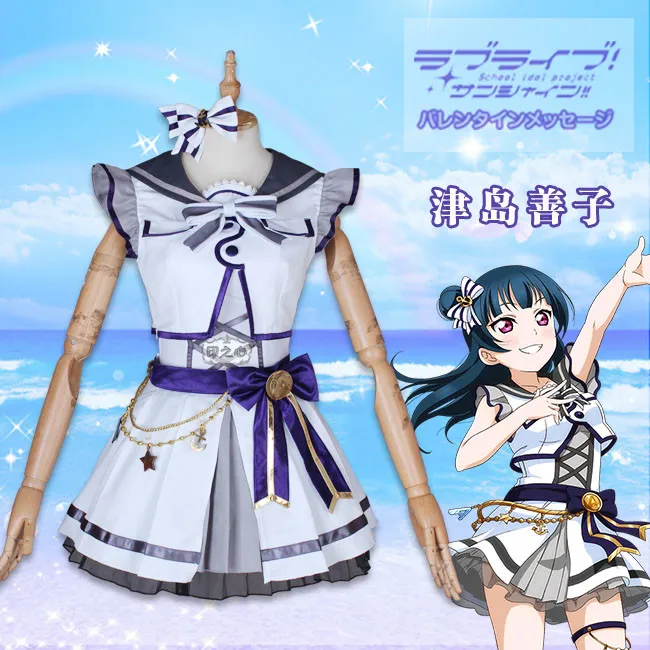 

New Arrival Anime LoveLive!Sunshine!! Tsushima Yoshiko Cosplay Costumes 6th Anniversary Party Dress XS-XL In Stock Or Custom