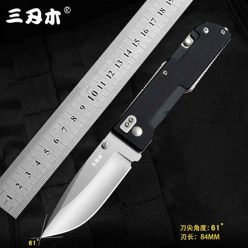 

SANRENMU 12C27 Blade Multitool Folding Pocket Knife Blade Outdoor Hunting Camping Survival Utility EDC knives There is no lock