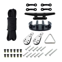 30ft kayaking anchor trolley kits accessories canoe system pulleys cleats pad eyes well nuts screws boats deck