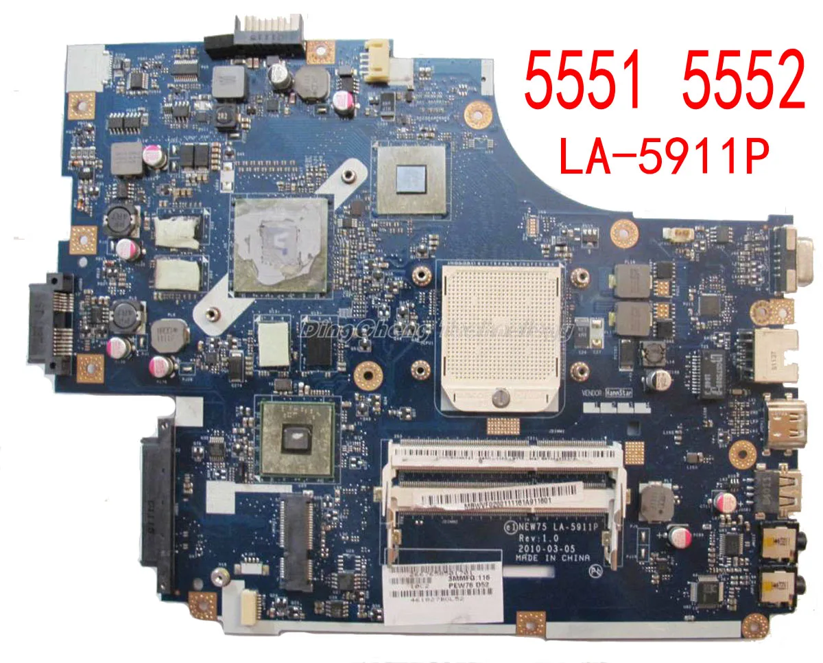 HOLYTIME материнская плата для ноутбука ACER 5551 5551G 5552 5552G NEW75 LA 5911P MBPUU02001 HD5650M 1 ГБ GPU 100%