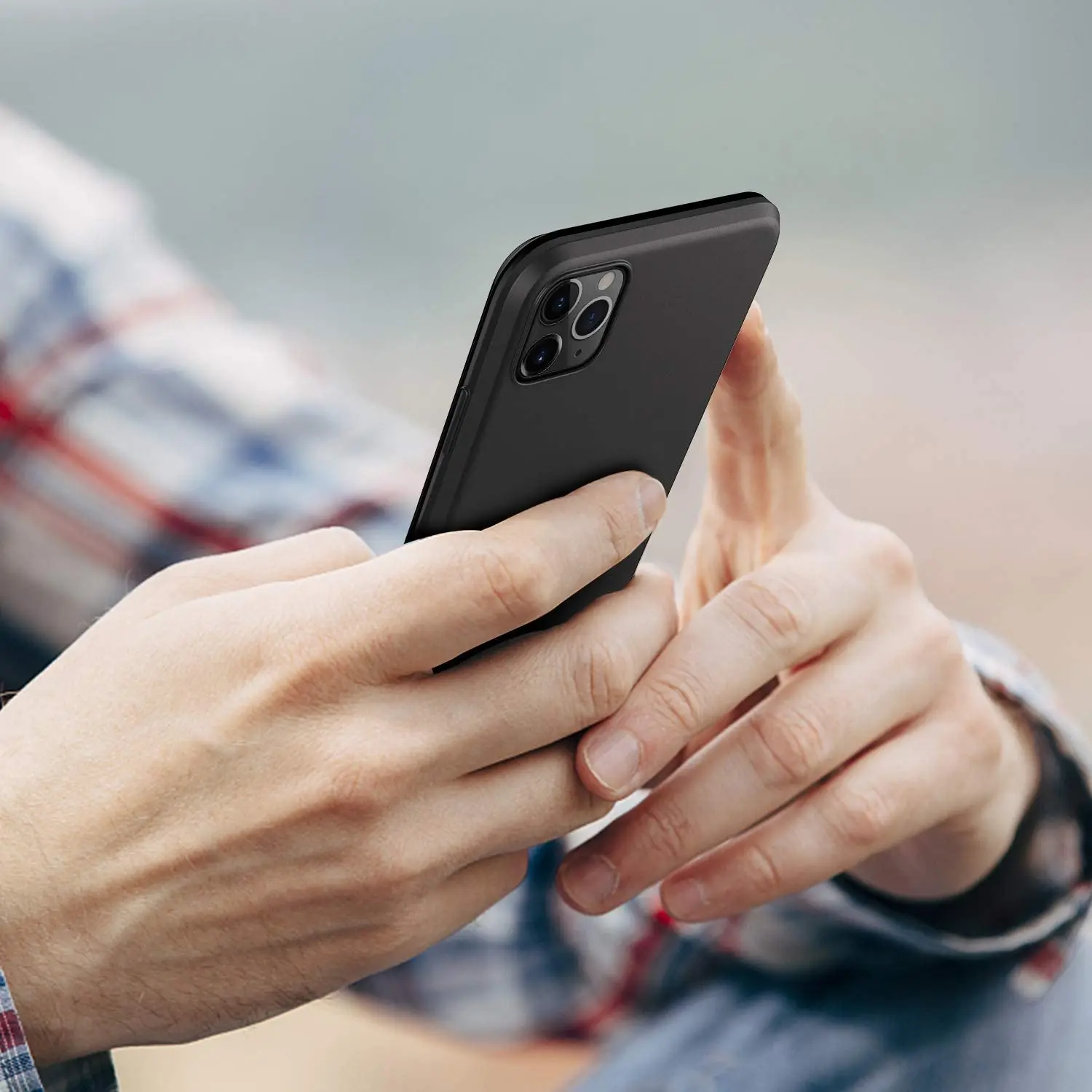 

EasyAcc Case for iPhone 11 Pro Matte Black Slim Fit TPU Phone Cases Soft Back Protective Cover for iPhone 11 Pro 2019 5.8 inch