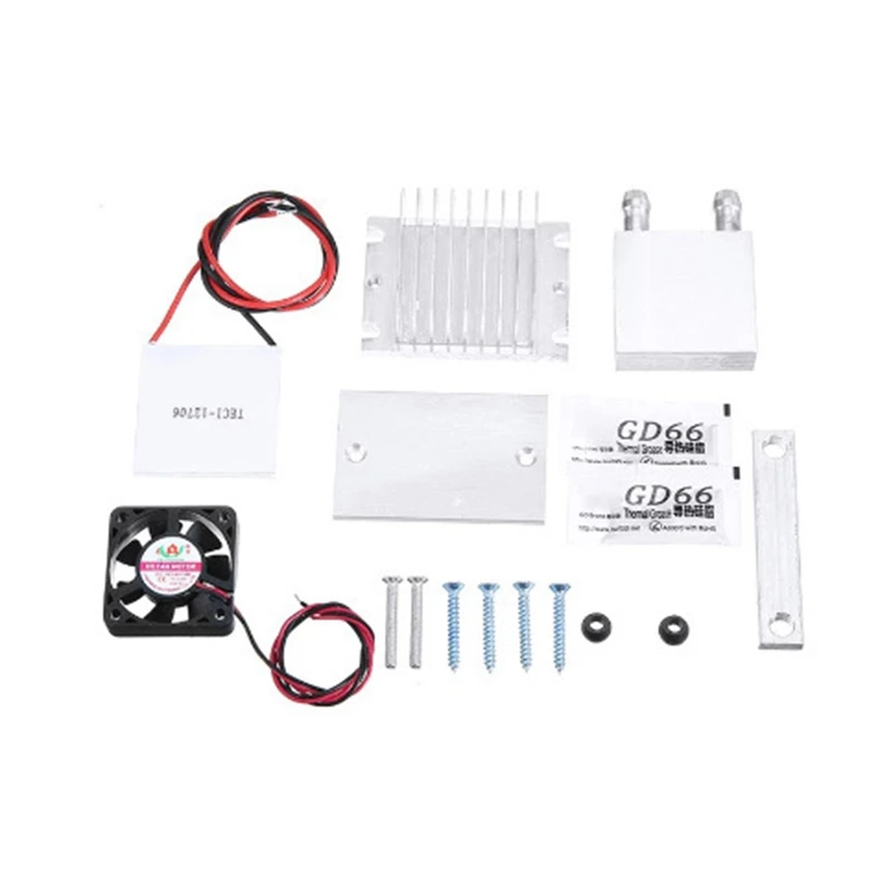 

TEC1-12706 Heat Sink Thermoelectric Cooler Peltier Plate Module 60W Water Cooling System Kit