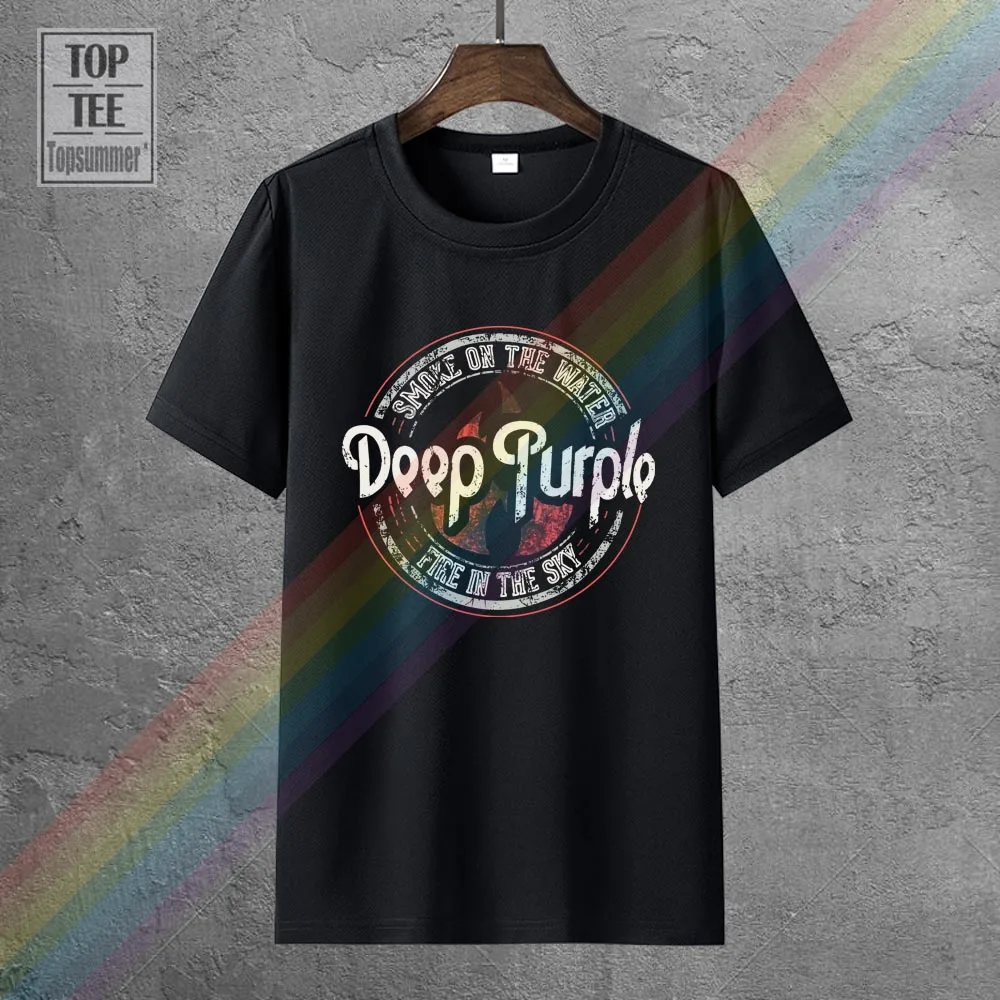 Deep Purple Smoke on The Water Tshirt Hippie Goth Tee Shirt Gothic Emo Male Cool Female Sweetshirts T-Shirt Punk Rock T-Shirts