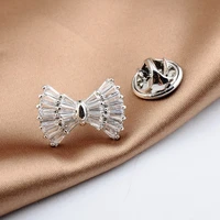 new zircon bow simple brooch womens anti unwanted exposure buckle fixed clothes collar pins neckline accessories jewelry brooch