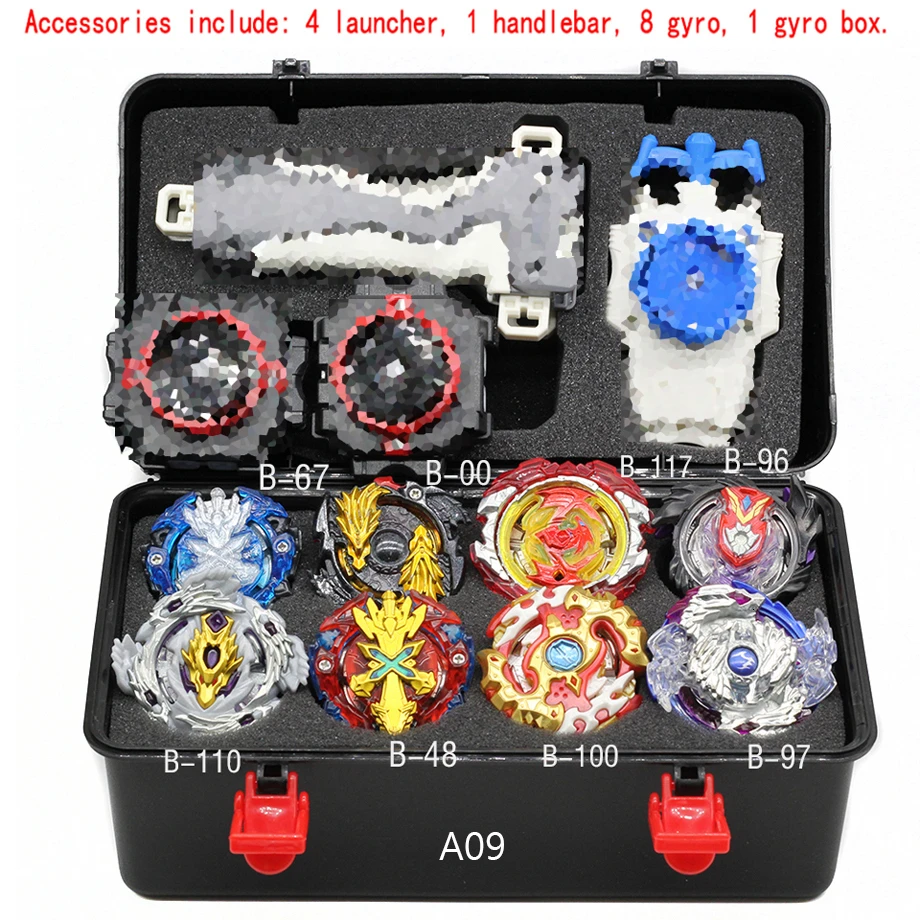 A09 Beyblade Burst игрушка B150 B149 B148 металлический Funsion Bayblade набор коробка для хранения с ручкой пусковая пластиковая коробка игрушки для детей подарок - Цвет: A09