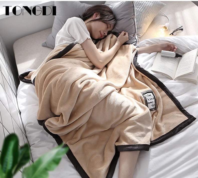 TONGDI одеяло супер мягкое теплое Элегантное маленькое для сна детское офисное