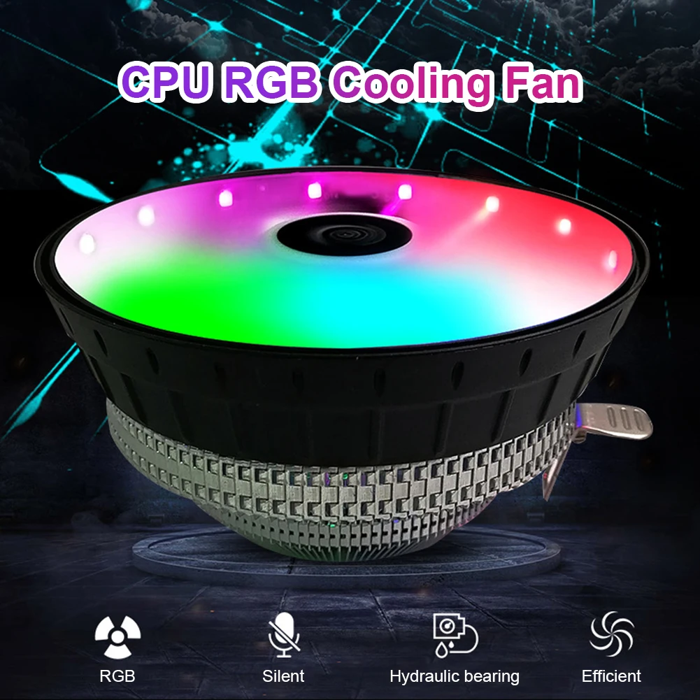 Охлаждающий гидравлический кулер для процессора A001 12 см 3 контактный бесшумный