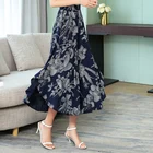 Женские брюки до щиколотки, с цветочным принтом, широкие, с высокой талией, свободные, повседневные, летние, 2021