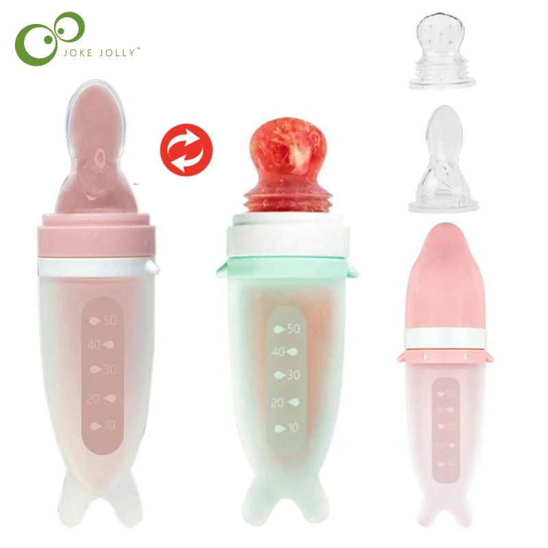 30 мл безопасность для младенцев силиконовые кормления с ложкой Фидер & фрукты еда