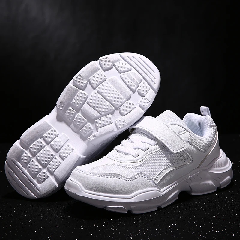 Кроссовки детские кожаные водонепроницаемые повседневная обувь на плоской