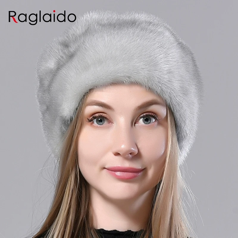 Роскошные зимние меховые шапки для женщин Anit Cold 40 градусов теплые с шариками из