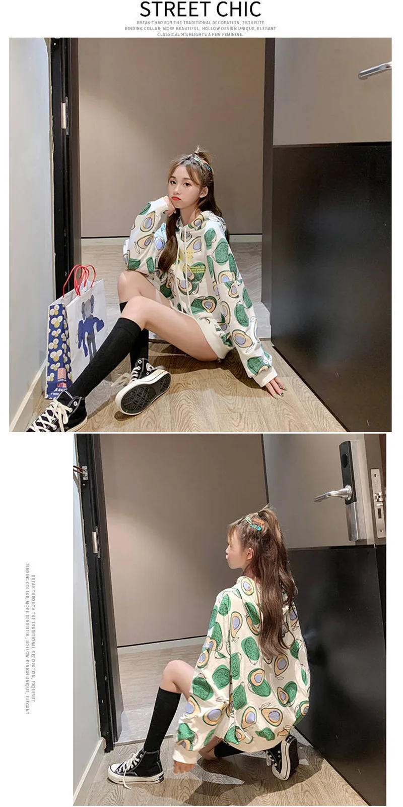 Ulzzang зимняя женская Толстовка Harajuku печать толстовка с капюшоном осень bf с длинным рукавом свободный свитер Толстовка забавная Женская