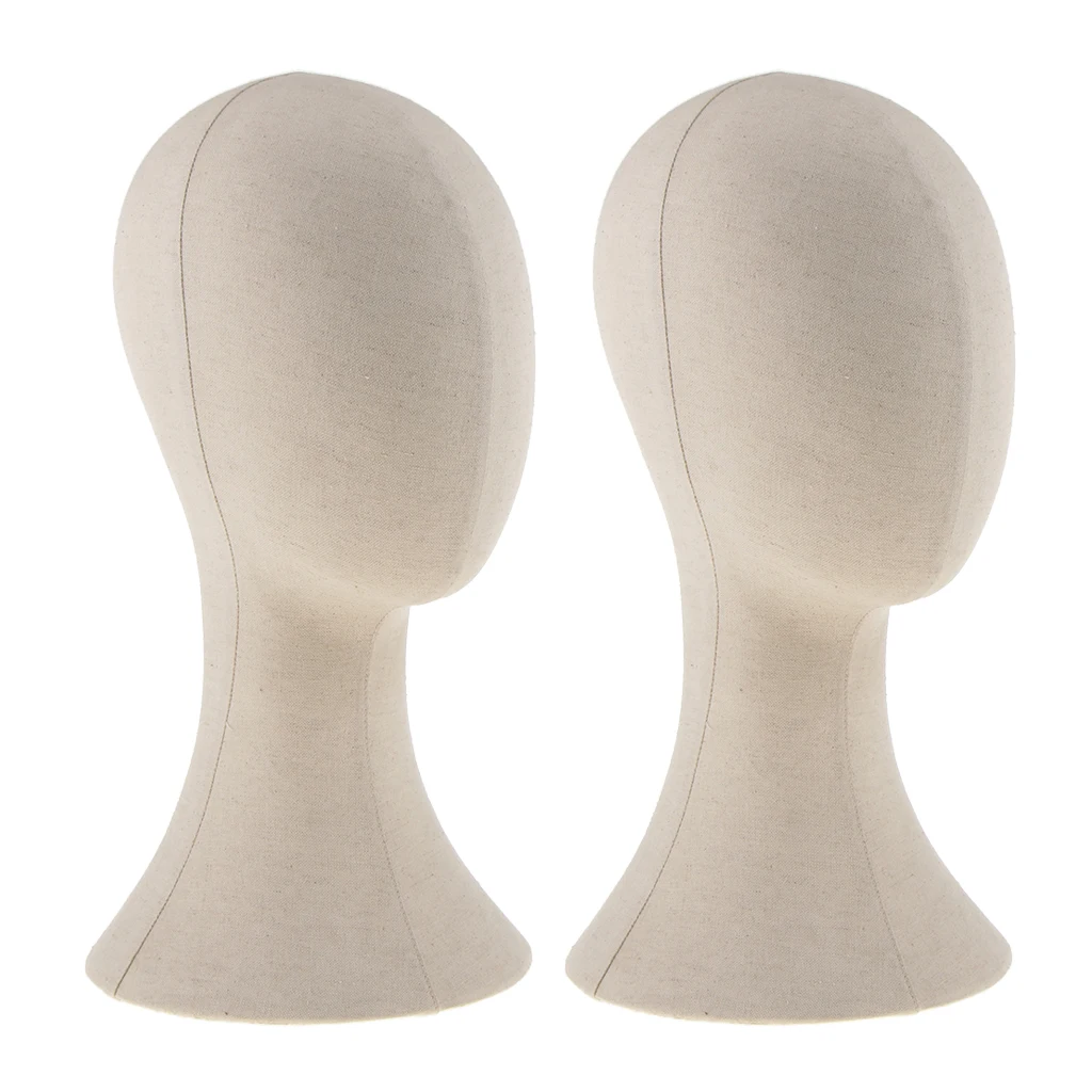 2 шт. 22 дюйма пробки холст головки блока манекен головной парик Дисплей голова