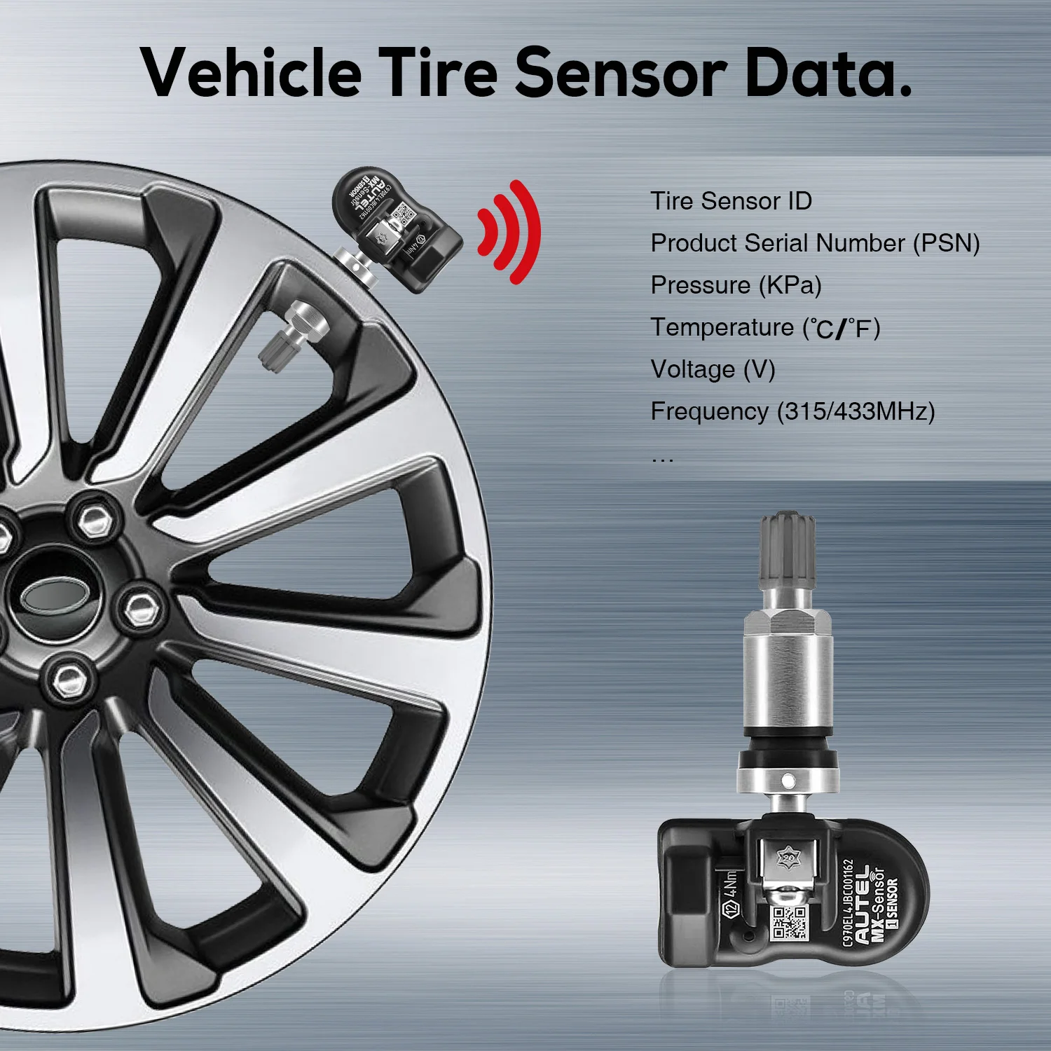 AUTEL MX Sensor 433 315 TPMS Mx-Sensor Scan Инструменты для ремонта шин автомобильный аксессуар