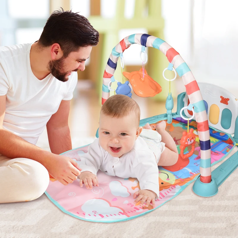 baby gym toy play mat with piano keyboard lullaby developmental sensory infant toys crawling activity rug baby toys 0 12 months free global shipping