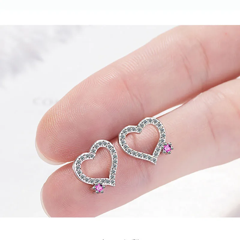 Женские серьги гвоздики MEETSOFT модные из стерлингового серебра 925 пробы с